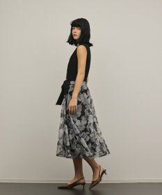 GRACE CONTINENTAL カシュクールフラワープリントワンピース