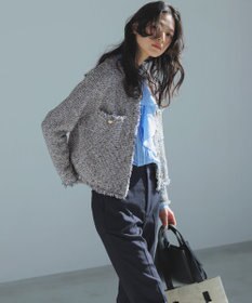 23区 L 【先行予約】アイアスマットストレッチ テーパード パンツ