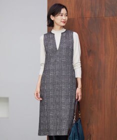 J.PRESS LADIES 【洗える】チェック ジャカード ジャンパースカート