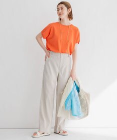 23区 【洗える/好評につき新色追加】レーヨンポリエステルストレッチ プルオーバー ニット