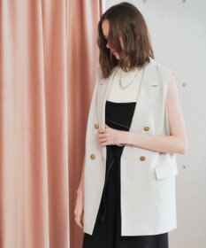 YECCA VECCA ドライタッチ金釦テーラードジレ