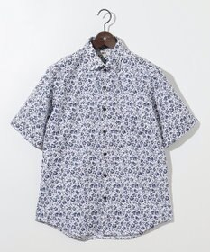 JOSEPH ABBOUD 【サスティナブル】コットンリヨセルリネンフラワープリント シャツ ネイビー系5