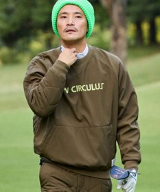 PW CIRCULUS 【3層レイヤー構造ボンディング×中綿キルティング】【MEN】中綿プルオーバー ゴルフ