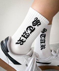 WEGO オールドイングリッシュロゴリブソックス