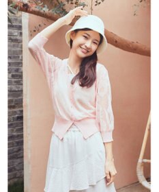 earth music&ecology 花柄シアーカーディガン