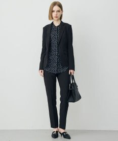 ICB 【WEB限定カラーあり】BackSatinAmunzen 5分袖バンドカラーブラウス