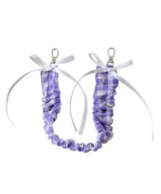 WEGO チェックリボンくしゅくしゅハンドストラップ