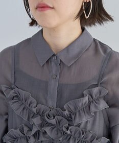 Green Parks ＳＥＴ２点フリルビスチェ＋シャツチュニック