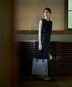 MIYABIYA  LAQUOH クロス柄ジャガードトートバッグ L