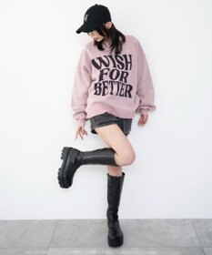 WEGO グラフィックニットプルオーバー