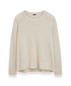 JOSEPH 【洗える】オープンカシミヤ　ラウンドネックニット