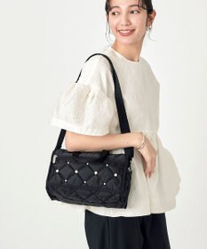 LeSportsac MINI DUFFLE W PEARLS/ブラックパール
