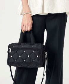 LeSportsac MINI DUFFLE W PEARLS/ブラックパール