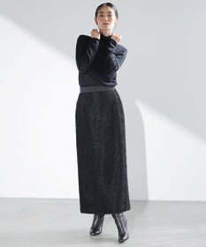 ICB L ルレックスヘアリージャカード ナロースカート