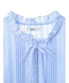 earth music&ecology ピンタックフリルブラウス