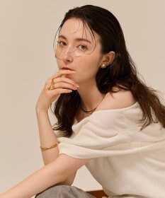 Phoebe 〈金属アレルギー対応〉2wayドロップラインパールバックキャッチピアス　ゴールド/ニッケルフリー