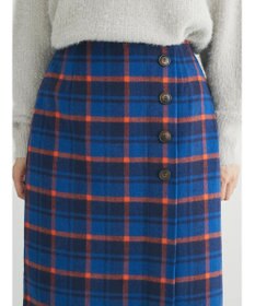 Green Parks シャギーチェックスカート