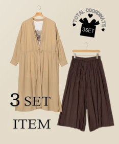 ONWARD Reuse Park 3セット商品/サイズF【any FAM】ワンピース春夏×カットソー春夏×パンツ春夏