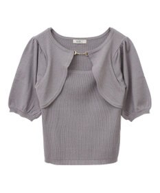 earth music&ecology ビット付きニットプルオーバー