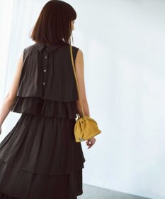 組曲 S 【入江未悠さんコラボ】ギャザーライトデシンティアード ブラウス