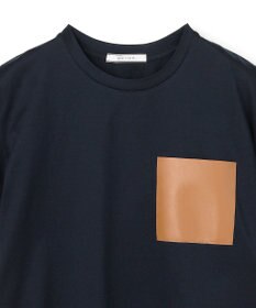 BEIGE， TORENIA / レザーポケットコットンクルーネックTシャツ