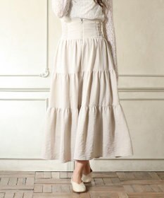 Green Parks ・ELENCARE DUE リネンライクティアードスカート