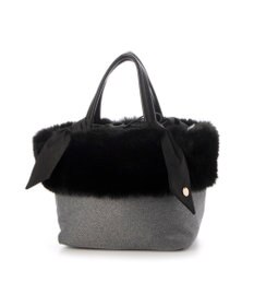 UNBILLION カシュカシュ cachecache / エコファーコンビリボントートバッグ