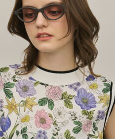 GRACE CONTINENTAL フラワープリントニットトップ