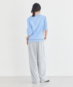 earth music&ecology 【予約】ラインカラーポロニット