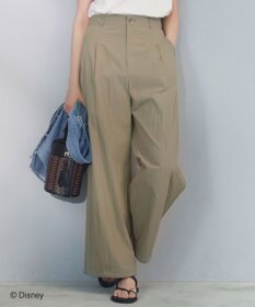 23区 S 【先行予約/SLOW/一部店舗限定】コットンナイロンタイプライター ワイドカーブ バギー パンツ