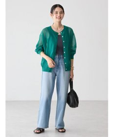 AMERICAN HOLIC バイカラーシアーニットカーディガン