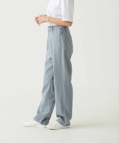 caqu color linen ankle boys アンクル丈ボーイフィットリネンデニム