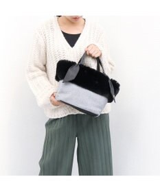 UNBILLION カシュカシュ cachecache / エコファーコンビリボントートバッグ