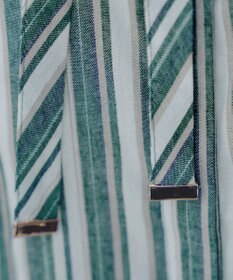 Tiaclasse 【洗える】麻調前開きフレンチワンピース