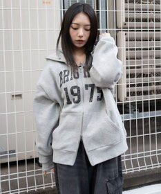 WEGO 裏起毛ファーフードBIGZIPパーカー