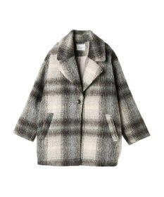 AMERICAN HOLIC チェックコクーンミディコート