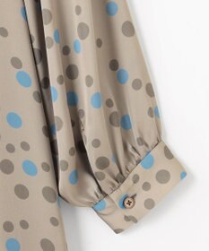 洗える】マルチポルカドットプリント ワンピース / 自由区