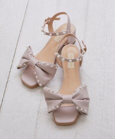 Maison de FLEUR パールリボンサンダル