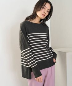 UNFILO 【洗える/抗菌防臭】マイビューティー クロップド丈ニット