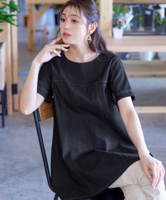 Tiaclasse 【洗える】デニムチュニックブラウス