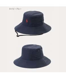 MOONBAT 【遮熱・遮光】POLO RALPH LAUREN（ポロ ラルフ ローレン）ポロポニー刺繍 リップストップ パラソルハット 帽子 あごひも付き