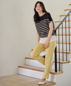 ANY L 【新色追加/洗濯機可/UVカット/ウエストゴム/ストレッチ】7daysデイリーパンツ