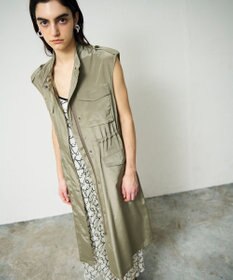 GRACE CONTINENTAL ミリタリーロングジレ
