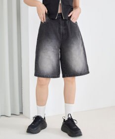 WEGO 【SMサイズ展開】ヴィンテージウォッシュデニムハーフパンツ