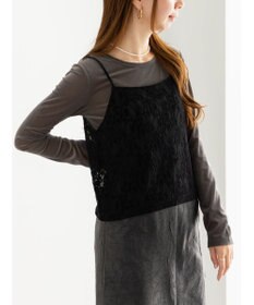 Te chichi 起毛レース前後2WAYキャミブラウス