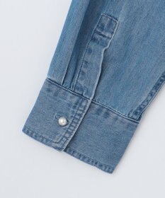 ANY L 【洗濯機可】パールボタンデニムシャツ