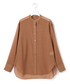 23区 S ウールシアーボイル バンドカラー シャツ