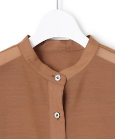 23区 S ウールシアーボイル バンドカラー シャツ