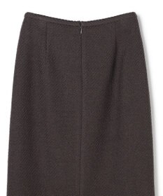 BEIGE， MULLIN / ウールツイードフロントベントスカート
