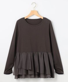 組曲 オーガンジーコンビ ロングTシャツ